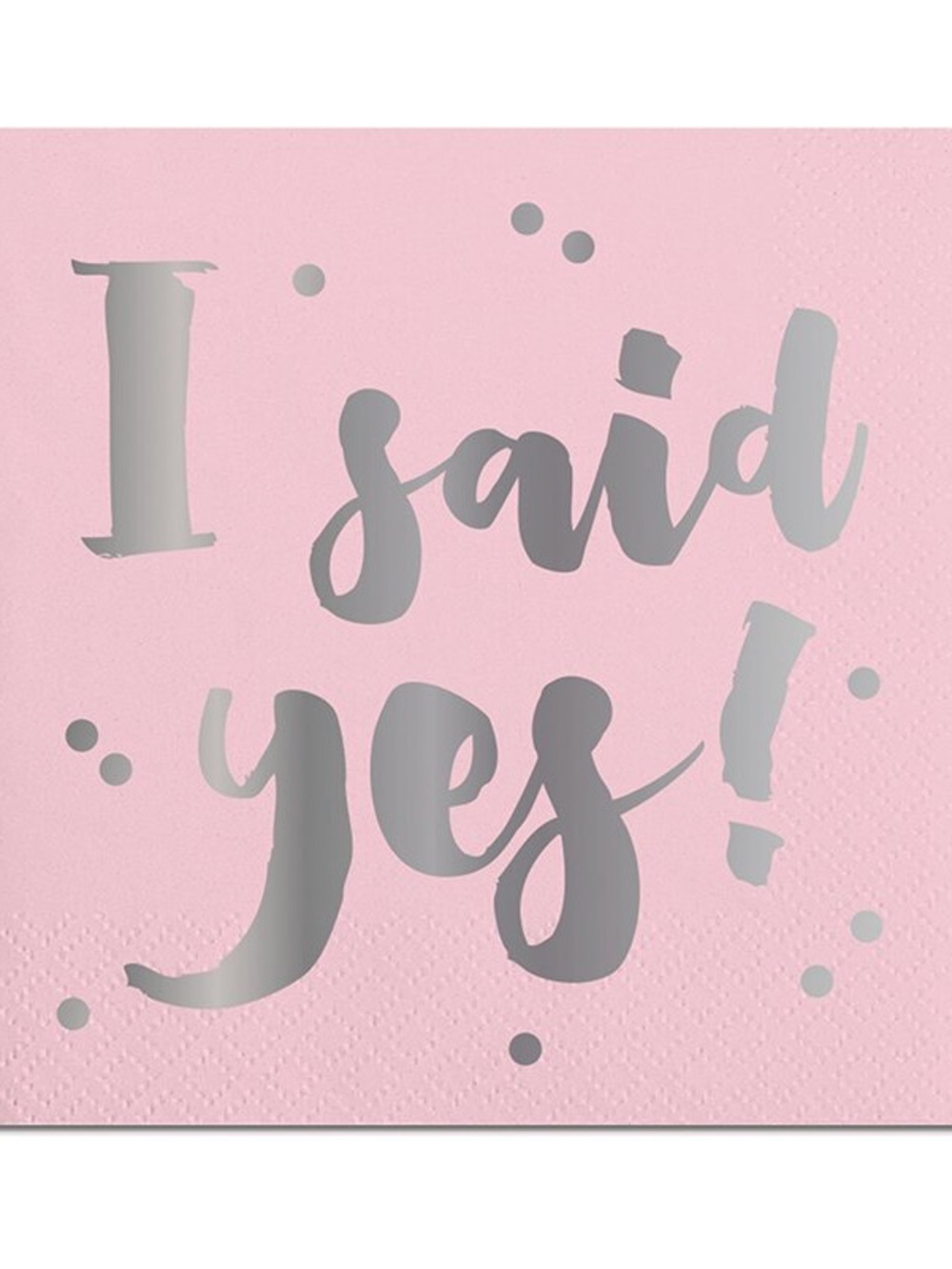 Slant Collections I Said Yes Beverage Napkins Gold Foil Engagement Party New